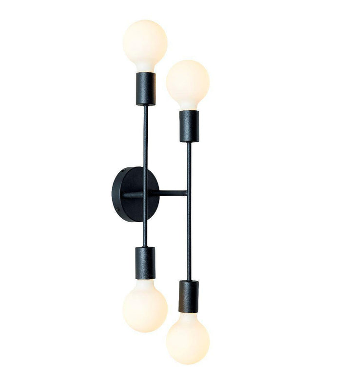 Cross tak/vegglampe 4 lys-Taklamper-Ms - belysning-Svart-9400305321-Lightup.no