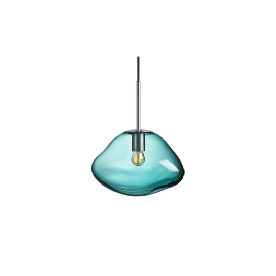 Crystal Stone Ø25 - Blågrønn / Stål-Takpendler-Hadeland Glassverk-Stål / Blågrønn-Hak__250-CS-2029-Stål-Lightup.no