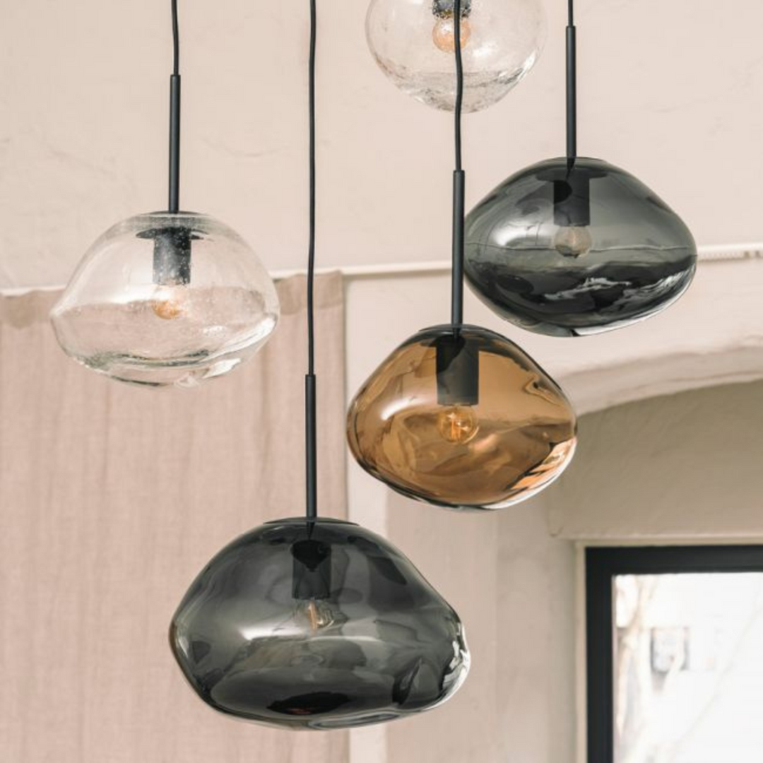 Crystal Stone Ø25 - Kakao / Messing-Takpendler-Hadeland Glassverk-Messing / Kakao-Hak__250-CS-2053-Messing-Lightup.no