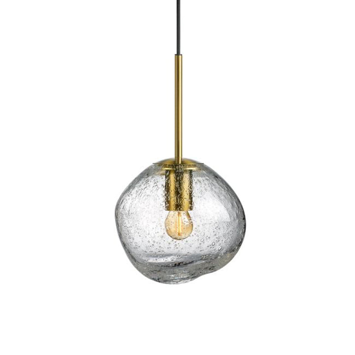 Crystal Stone Ø25- Klar m/Soda / Messing-Takpendler-Hadeland Glassverk-Messing / Klar-Hak__250-CS-1001-12-Messing-Lightup.no