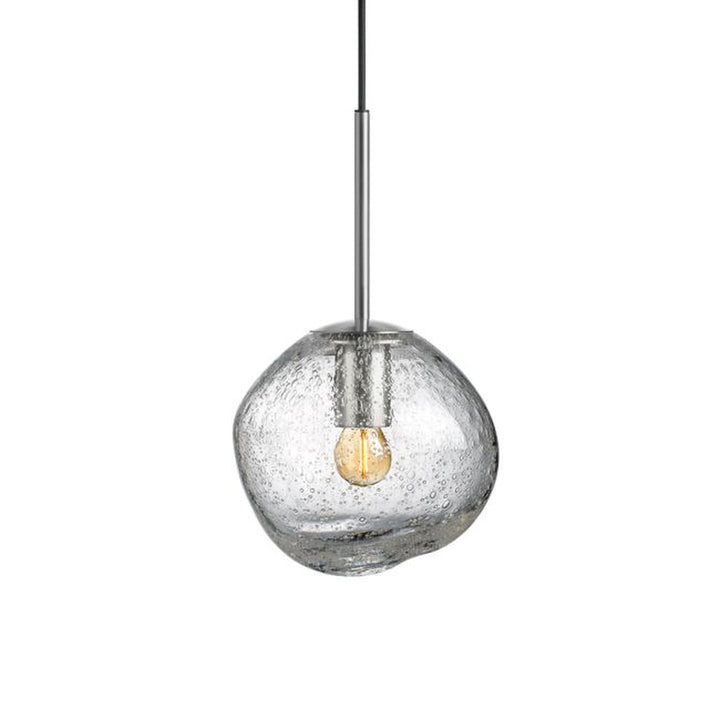Crystal Stone Ø25- Klar m/Soda / Stål-Takpendler-Hadeland Glassverk-Stål / Klar-Hak__250-CS-1001-12-Stål-Lightup.no