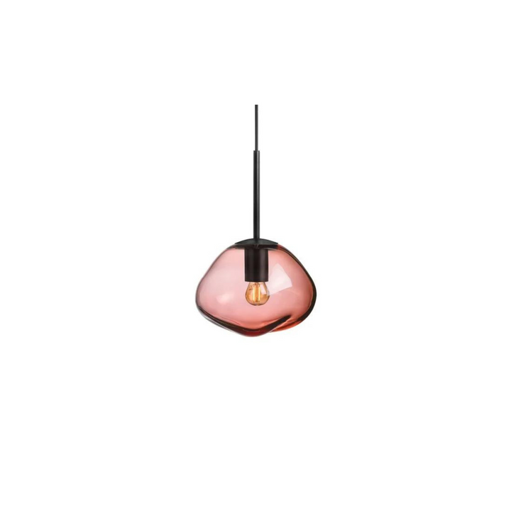 Crystal Stone Ø25 - Morgenrød / Svart-Takpendler-Hadeland Glassverk-Morgenrød / Svart-Hak__250-CS-2007-Svart-Lightup.no