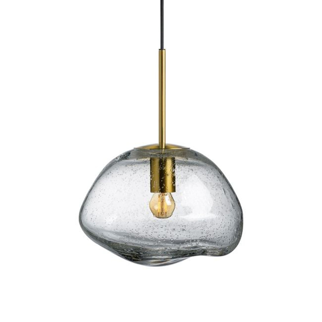 Crystal Stone Ø30 - Klar m/Soda / Messing-Takpendler-Hadeland Glassverk-Messing / Klar-Hak__300-CS-1001-Messing-Lightup.no