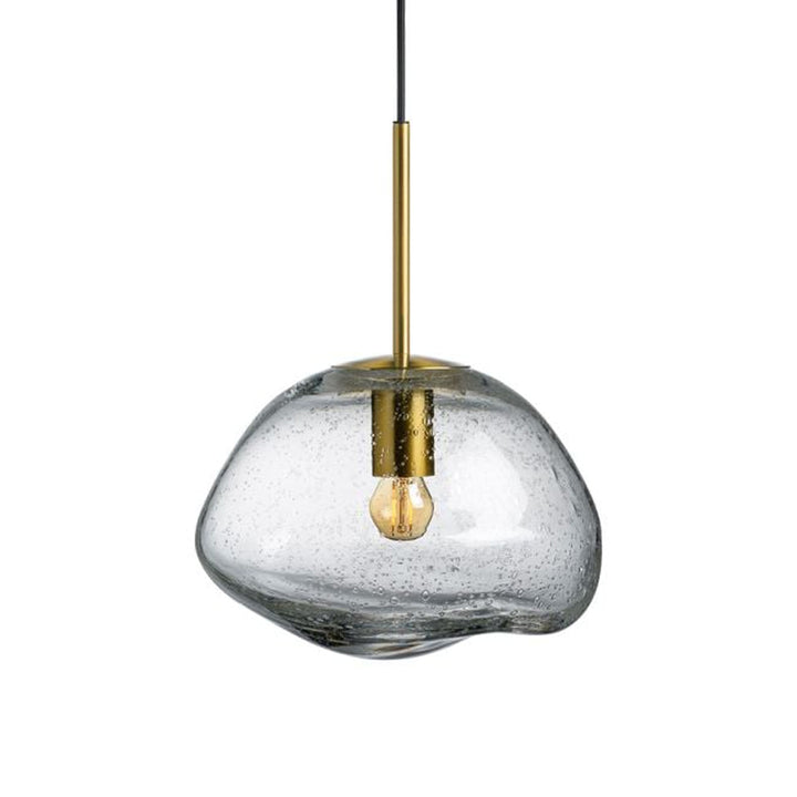 Crystal Stone Ø30 - Klar m/Soda / Messing-Takpendler-Hadeland Glassverk-Messing / Klar-Hak__300-CS-1001-Messing-Lightup.no