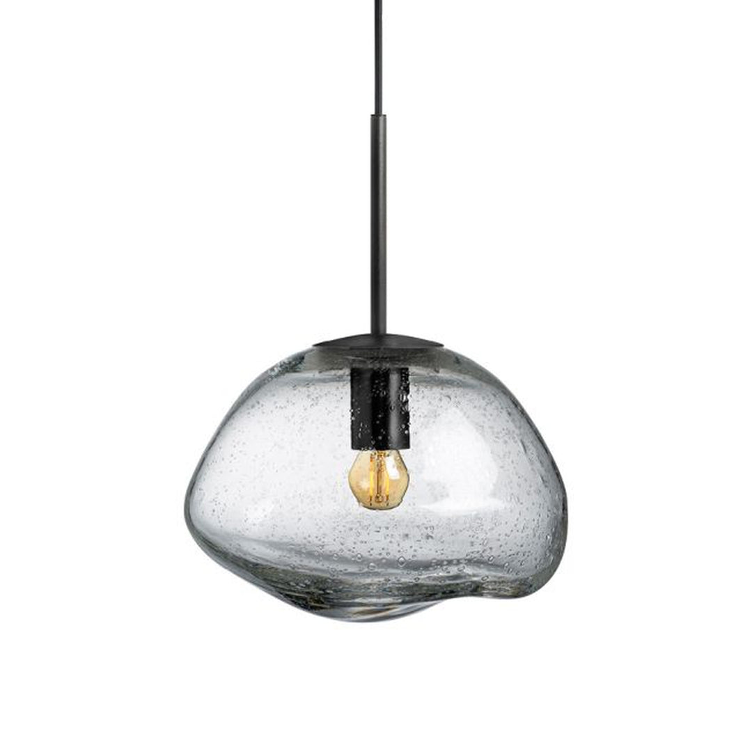 Crystal Stone Ø30 - Klar m/Soda / Svart-Takpendler-Hadeland Glassverk-Klar / Svart-Hak__300-CS-1001-Svart-Lightup.no