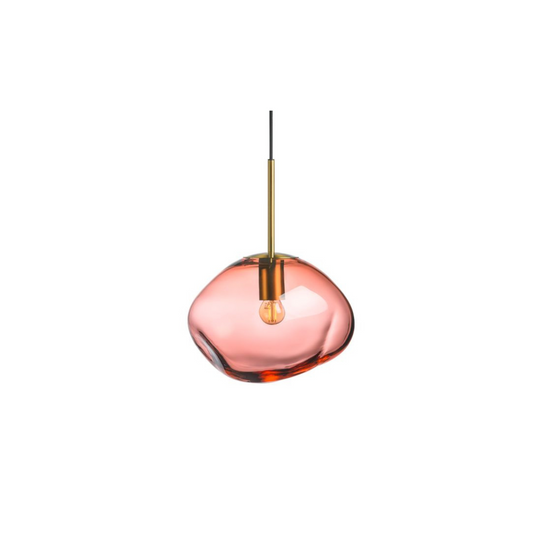 Crystal Stone Ø30 - Morgenrød / Messing-Takpendler-Hadeland Glassverk-Messing / Morgenrød-Hak__300-CS-2007-Messing-Lightup.no