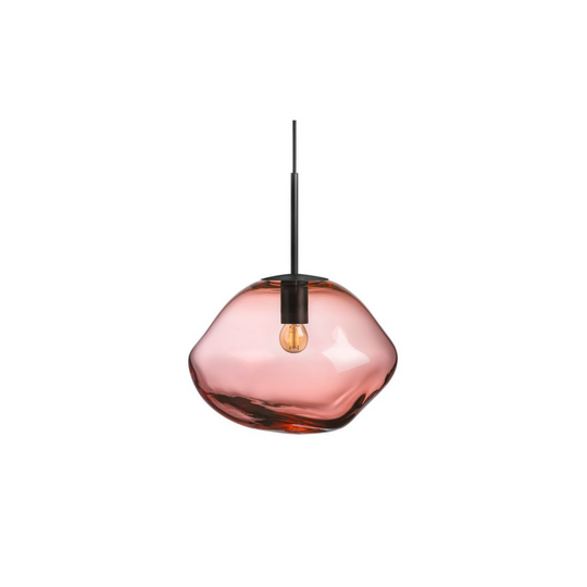 Crystal Stone Ø30 - Morgenrød / Svart-Takpendler-Hadeland Glassverk-Morgenrød / Svart-Hak__300-CS-2007-Svart-Lightup.no