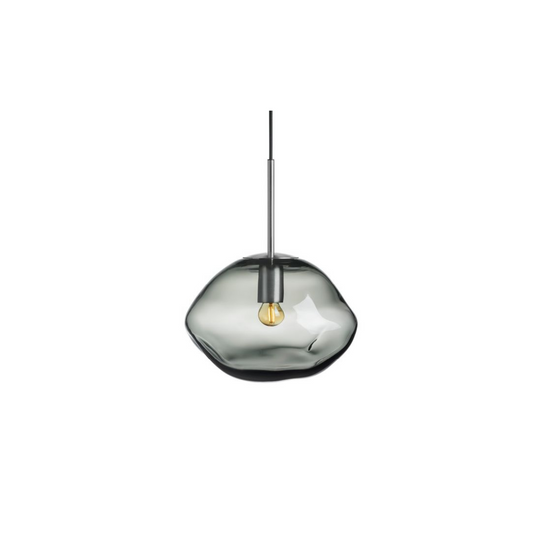 Crystal Stone Ø30 - Røkgrå / Stål-Takpendler-Hadeland Glassverk-Stål / Røyk-Hak__300-CS-2233-Stål-Lightup.no