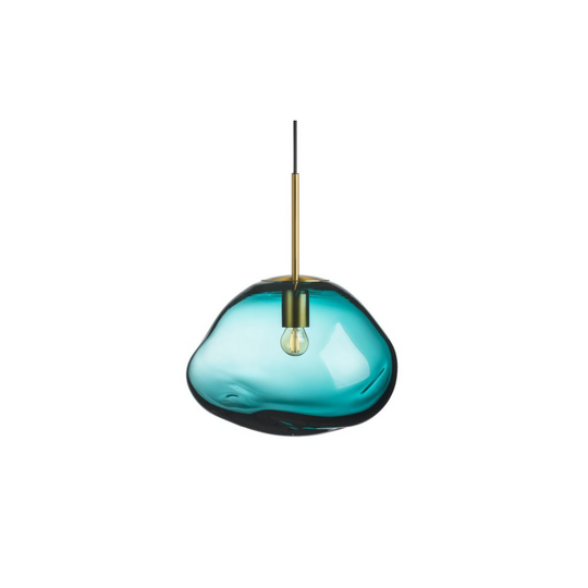 Crystal Stone Ø35 - Blågrønn / Stål-Takpendler-Hadeland Glassverk-Stål / Blågrønn-Hak__350-CS-2029-Stål-Lightup.no