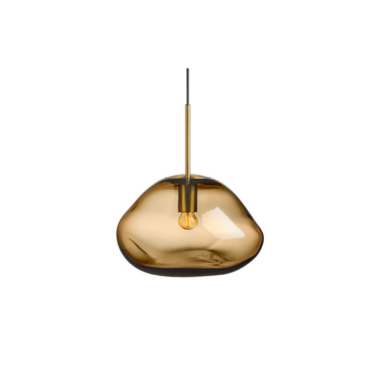 Crystal Stone Ø35 - Kakao / Messing-Takpendler-Hadeland Glassverk-Messing / Kakao-Hak__350-CS-2053-Messing-Lightup.no