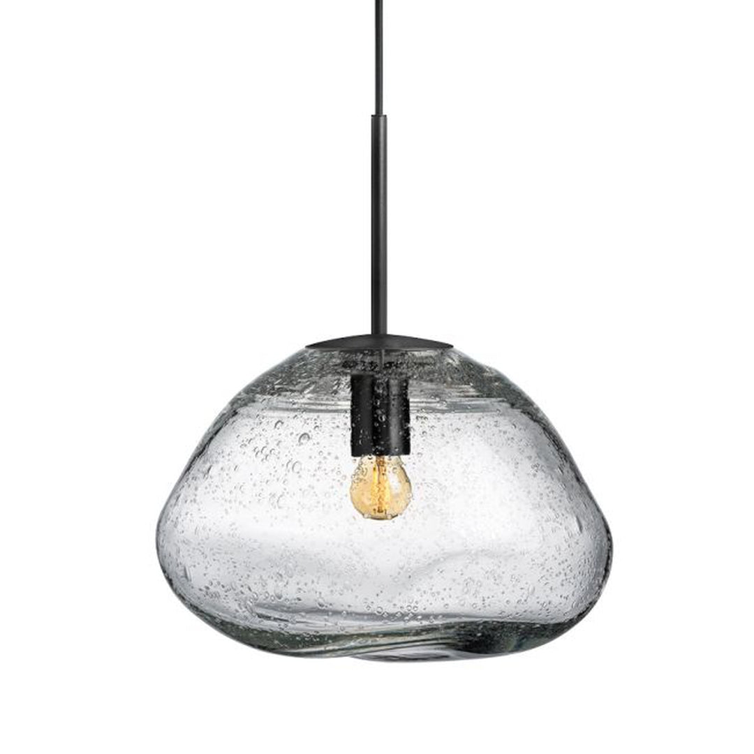 Crystal Stone Ø35 - Klar m/Soda / Svart-Takpendler-Hadeland Glassverk-Klar / Svart-Hak__350-CS-1001-12-Svart-Lightup.no