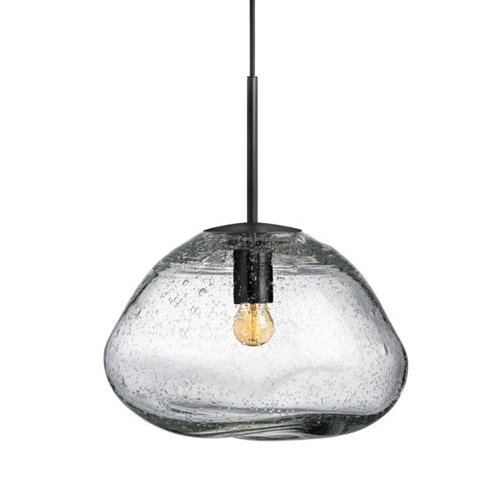 Crystal Stone Ø35 - Klar m/Soda / Svart-Takpendler-Hadeland Glassverk-Klar / Svart-Hak__350-CS-1001-12-Svart-Lightup.no