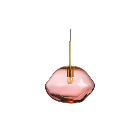 Crystal Stone Ø35 - Morgenrød / Messing-Takpendler-Hadeland Glassverk-Messing / Morgenrød-Hak__350-CS-2007-Messing-Lightup.no