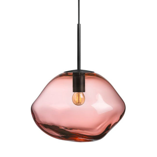 Crystal Stone Ø35 - Morgenrød / Svart-Takpendler-Hadeland Glassverk-Morgenrød / Svart-Hak__350-CS-2007-Svart-Lightup.no
