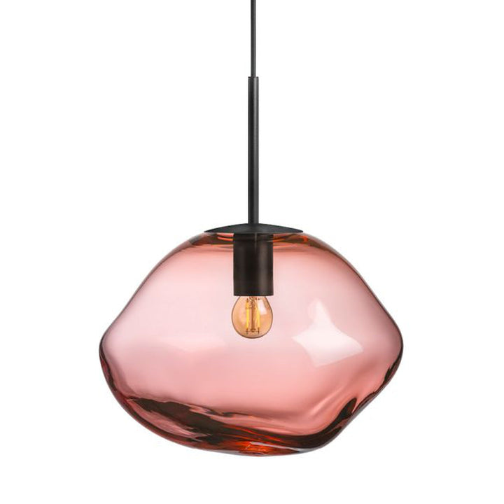 Crystal Stone Ø35 - Morgenrød / Svart-Takpendler-Hadeland Glassverk-Morgenrød / Svart-Hak__350-CS-2007-Svart-Lightup.no