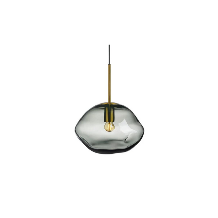 Crystal Stone Ø35 - Røkgrå / Messing-Takpendler-Hadeland Glassverk-Messing / Røyk-Hak__350-CS-2233-Messing-Lightup.no