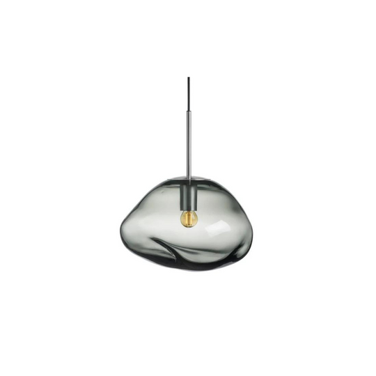 Crystal Stone Ø35 - Røkgrå / Stål-Takpendler-Hadeland Glassverk-Stål / Røyk-Hak__350-CS-2233-Stål-Lightup.no