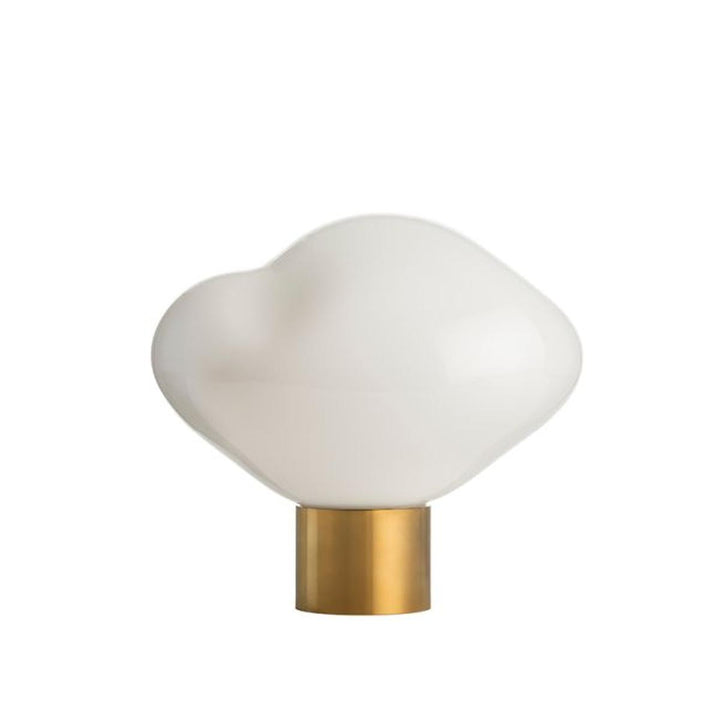 Crystal Stone bordlampe med messing base-Bordlamper-Hadeland Glassverk-Hvit-Hak__250-CS-1010-T13BNDL-Lightup.no