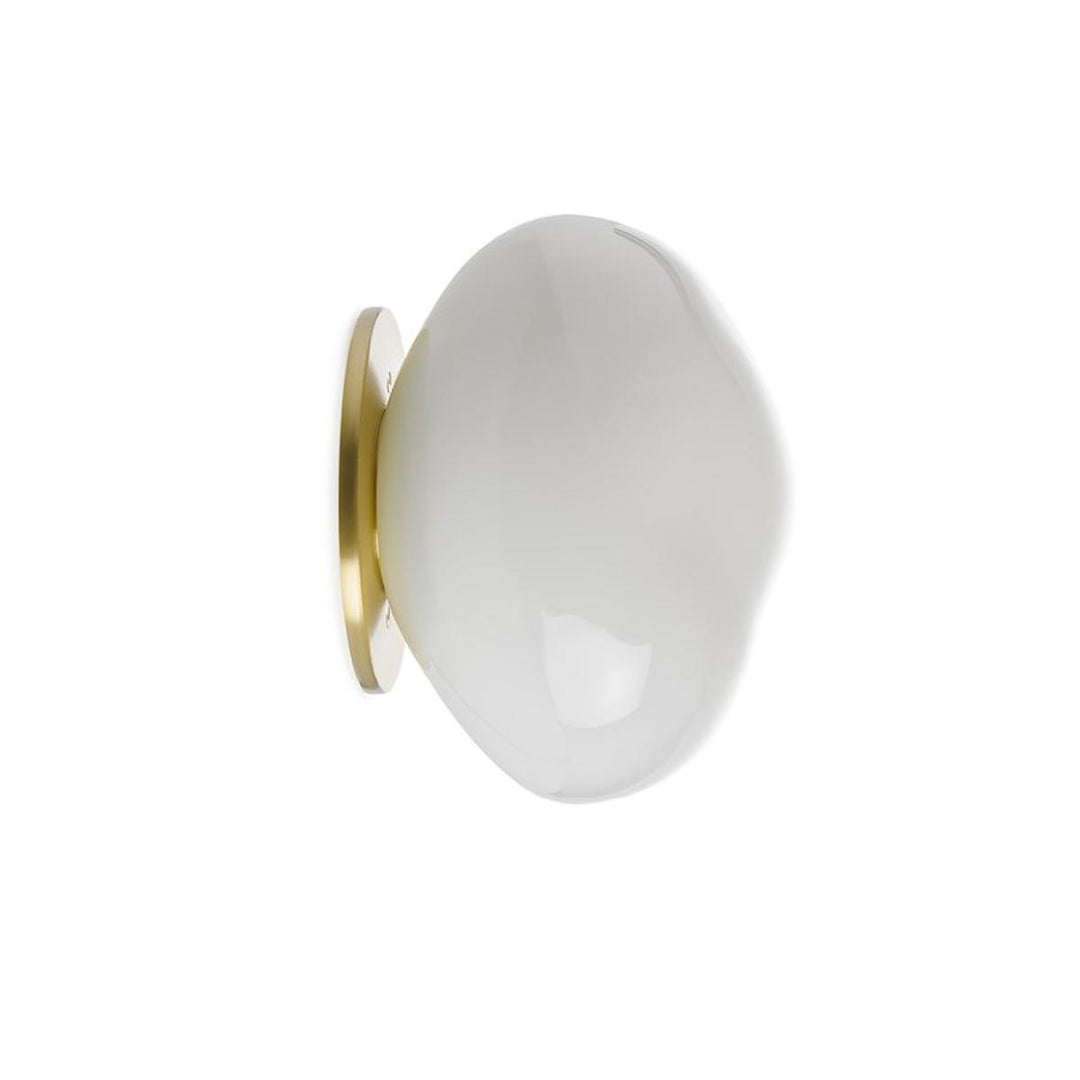 Crystal stone innfelt vegglampe-Vegglamper-Hadeland Glassverk-Messing/hvit-Hak__120-CS-1010-M1-BNDL-Lightup.no