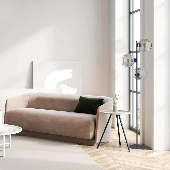 Cubus gulvlampe 3-lys-Gulvlamper-TK Lighting-Røykfarget-TK-5239-Lightup.no