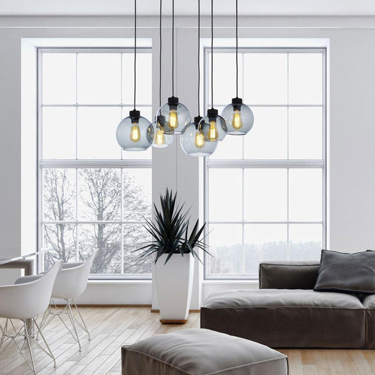 Cubus takpendel 6-lys-Takpendler-TK Lighting-Røykfarget-TK-2833-Lightup.no