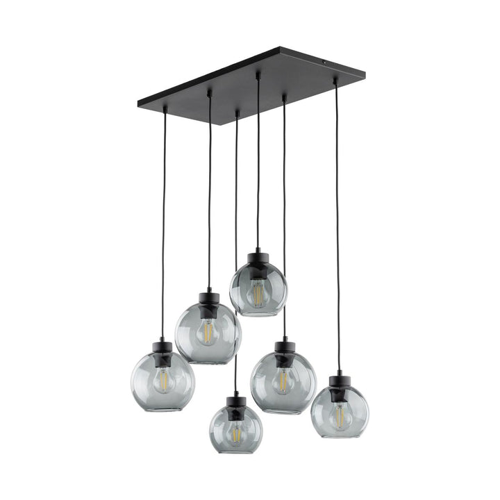 Cubus takpendel 6-lys-Takpendler-TK Lighting-Røykfarget-TK-2833-Lightup.no