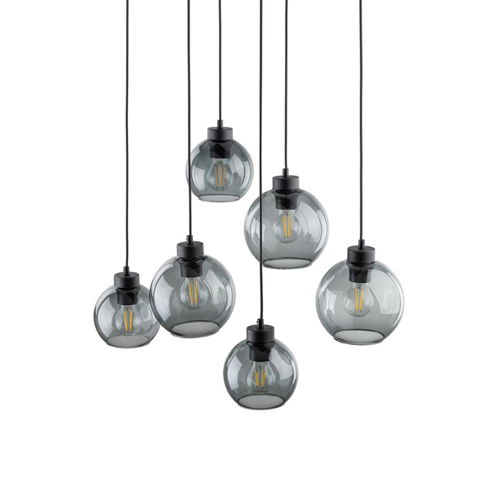Cubus takpendel 6-lys-Takpendler-TK Lighting-Røykfarget-TK-2833-Lightup.no