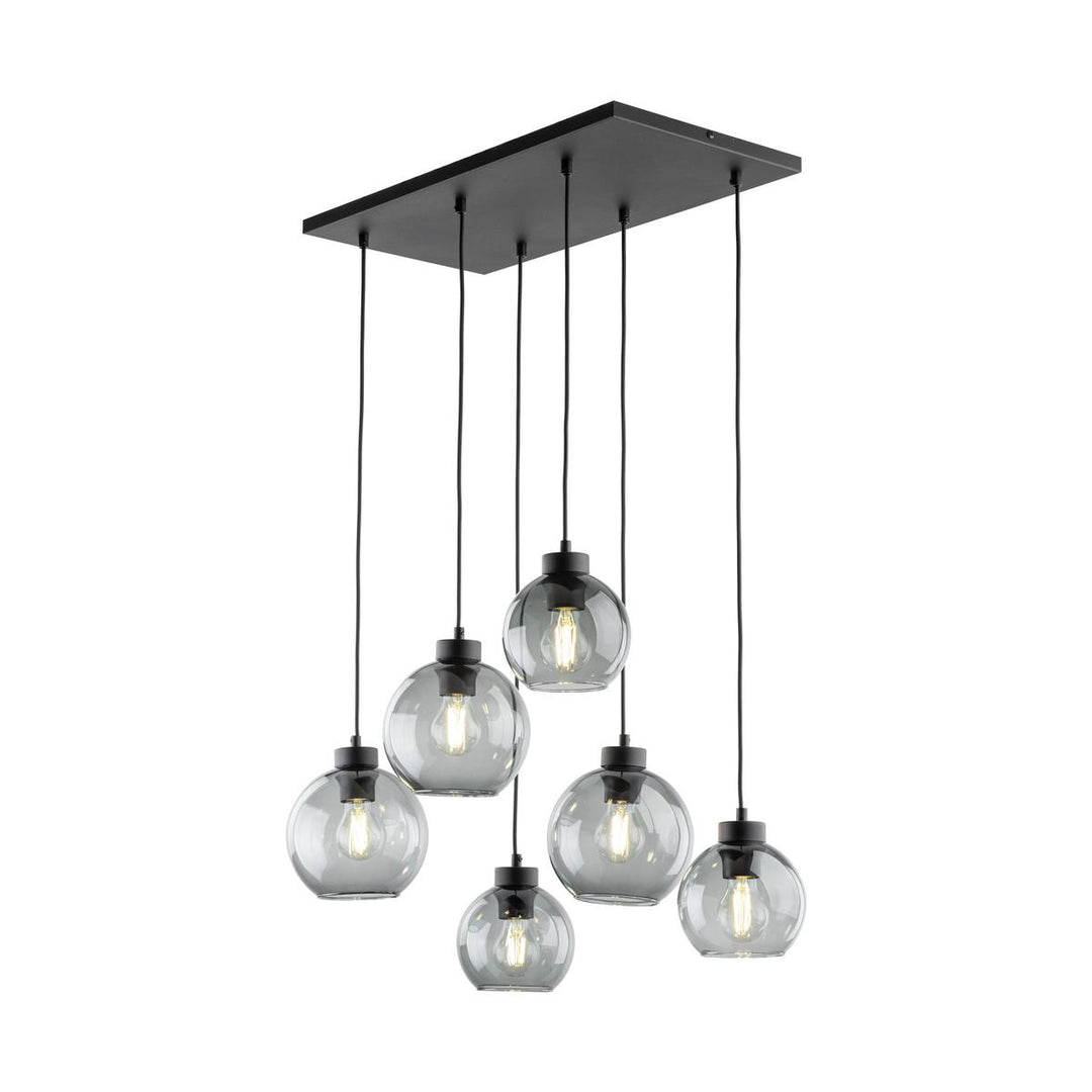 Cubus takpendel 6-lys-Takpendler-TK Lighting-Røykfarget-TK-2833-Lightup.no