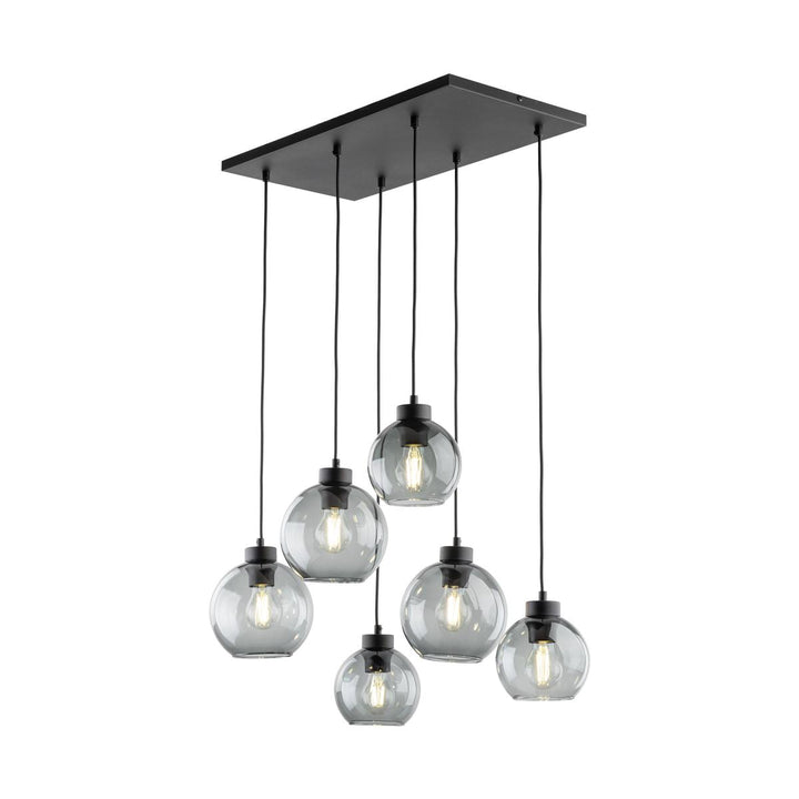 Cubus takpendel 6-lys-Takpendler-TK Lighting-Røykfarget-TK-2833-Lightup.no