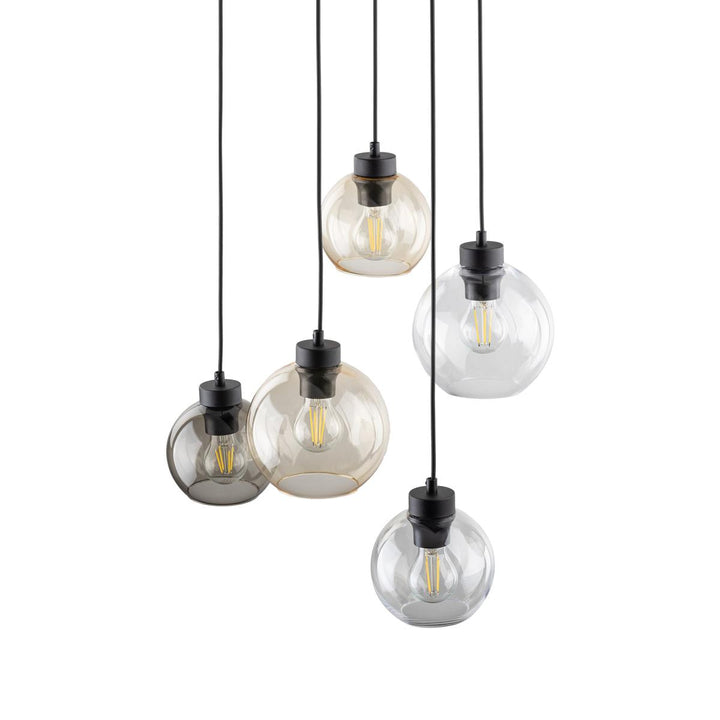 Cubus takpendel 6-lys-Takpendler-TK Lighting-Røykfarget-TK-2833-Lightup.no