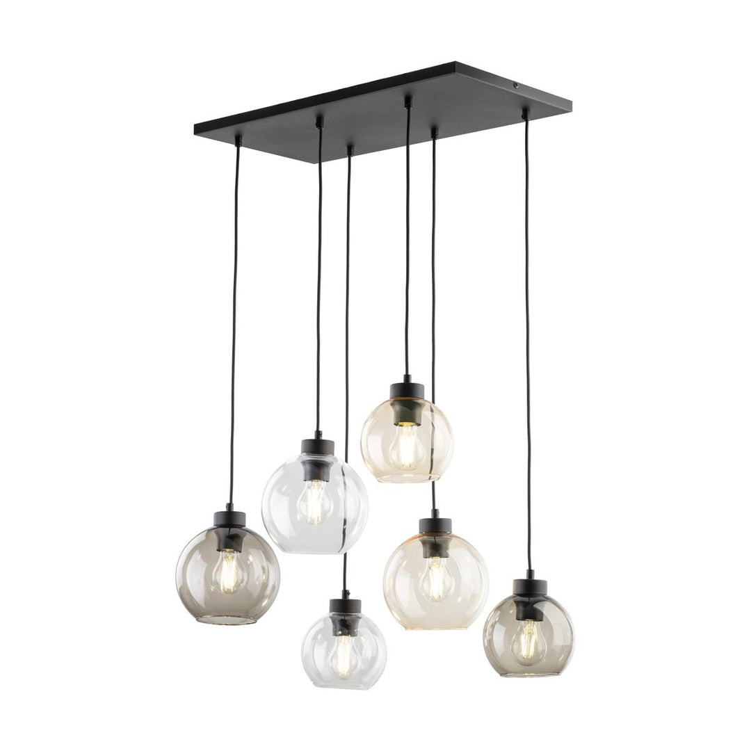 Cubus takpendel 6-lys-Takpendler-TK Lighting-Røykfarget-TK-2833-Lightup.no
