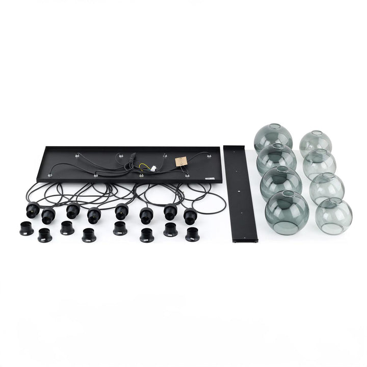 Cubus takpendel 8-lys-Takpendler-TK Lighting-Røykfarget-TK-4113-Lightup.no
