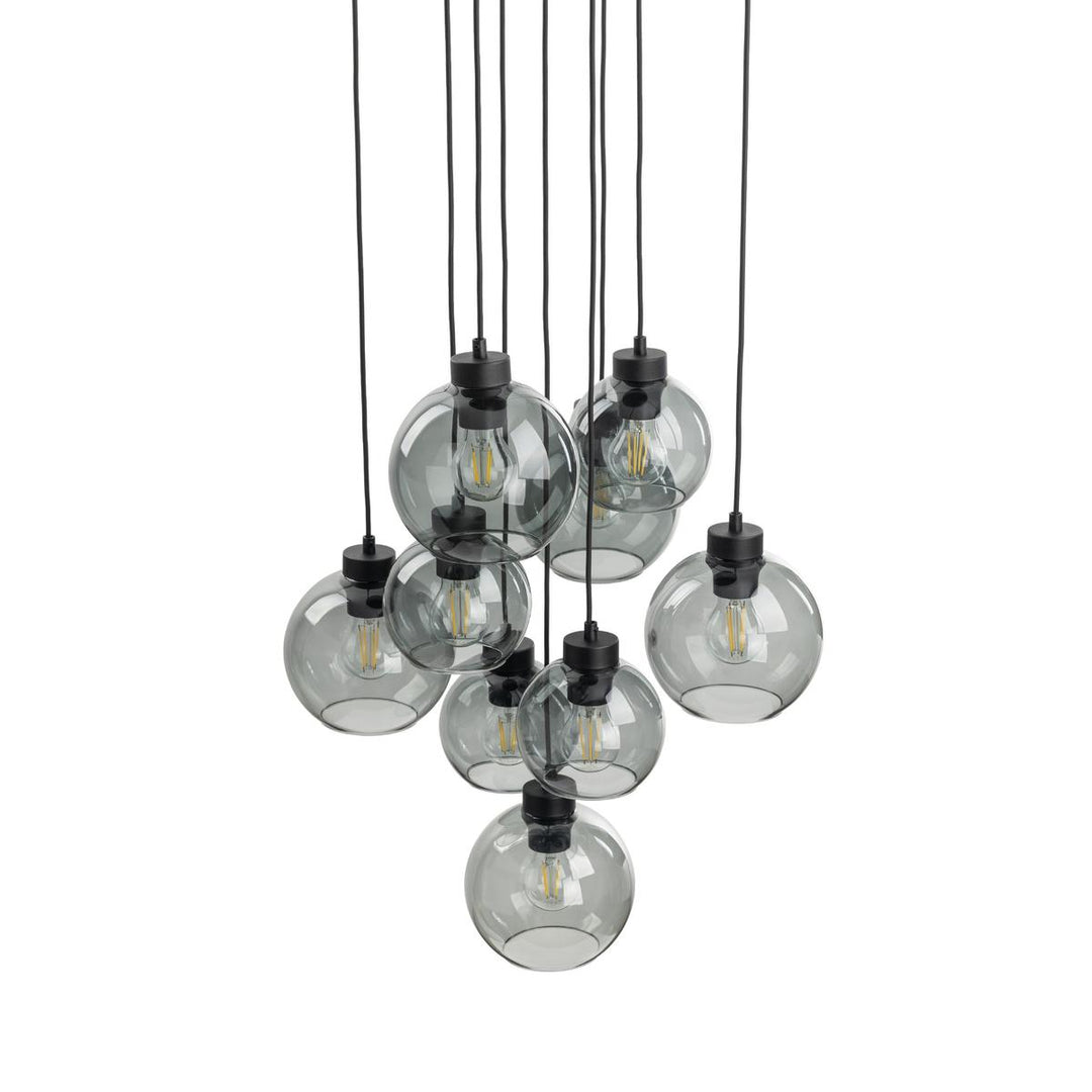 Cubus takpendel 9-lys-Takpendler-TK Lighting-Røykfarget-TK-10208-Lightup.no