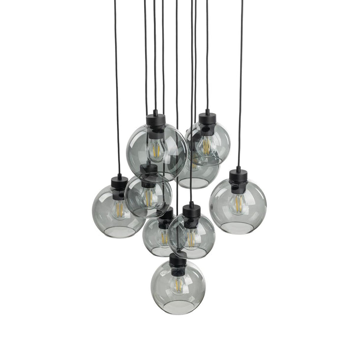 Cubus takpendel 9-lys-Takpendler-TK Lighting-Røykfarget-TK-10208-Lightup.no
