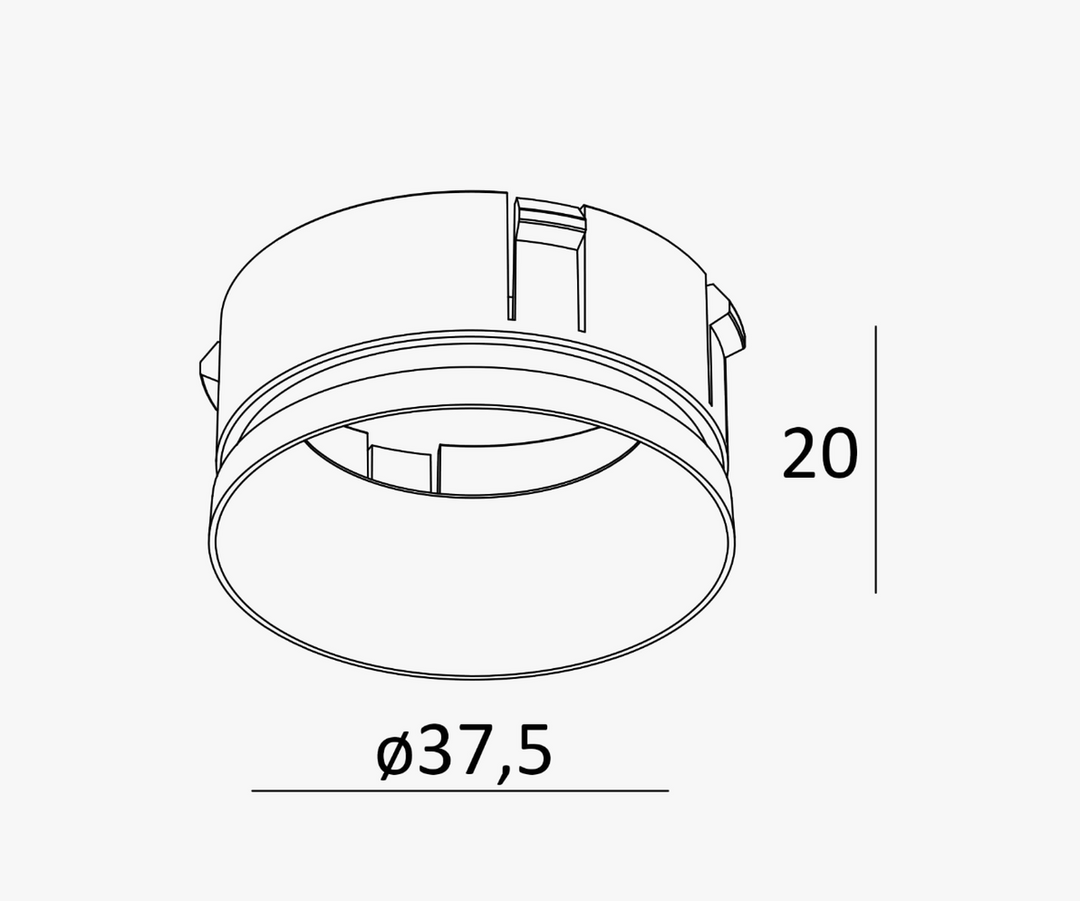 Cuff til JP40 recessed downlight-Downlight 230V-NorDesign-Svart-365494005-Lightup.no