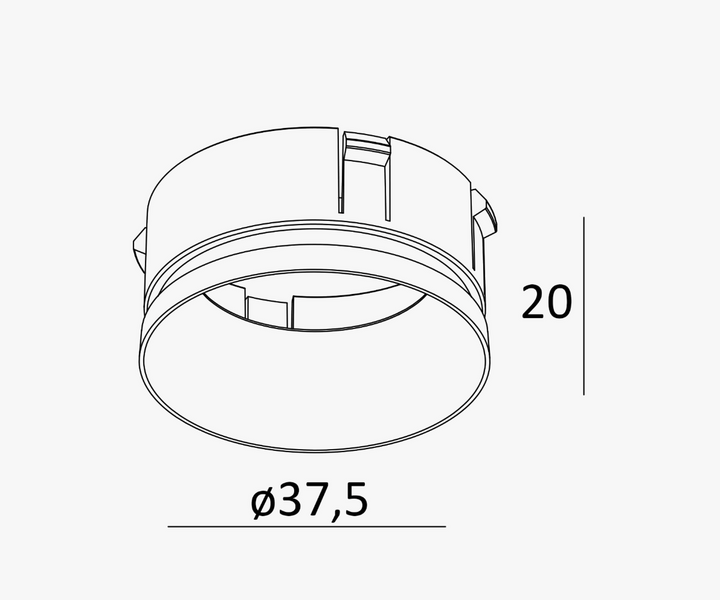 Cuff til JP40 recessed downlight-Downlight 230V-NorDesign-Svart-365494005-Lightup.no