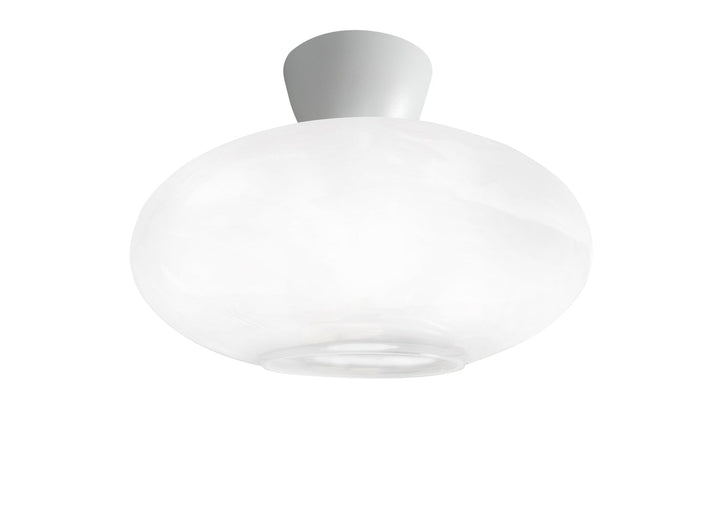 Cup 105 taklampe med glasskuppel - Hvit / Opal - Lightup.no