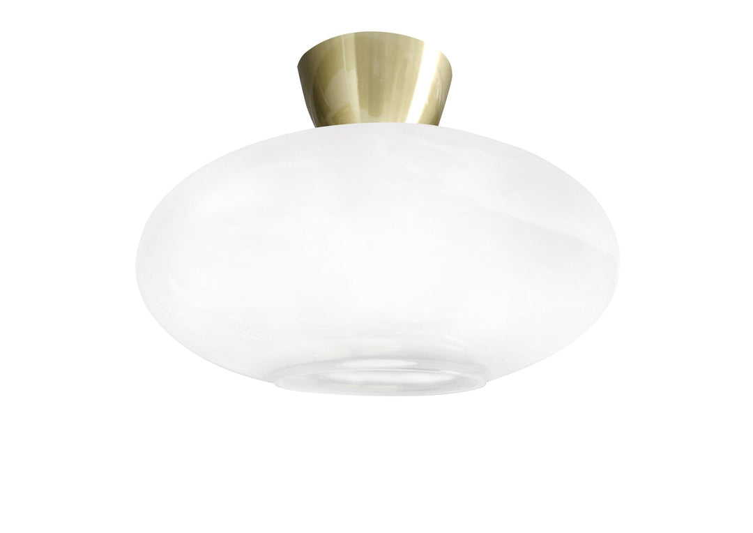 Cup 105 taklampe med glasskuppel - Messing / Opal - Lightup.no