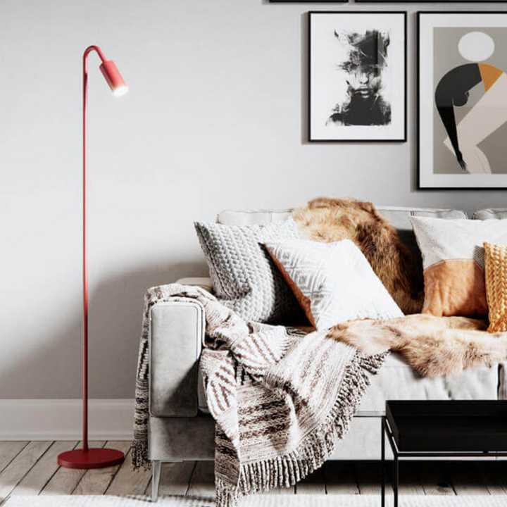 Curve gulvlampe-Gulvlamper-By Rydens-Matt gull-Brs-4100950-6503-Lightup.no