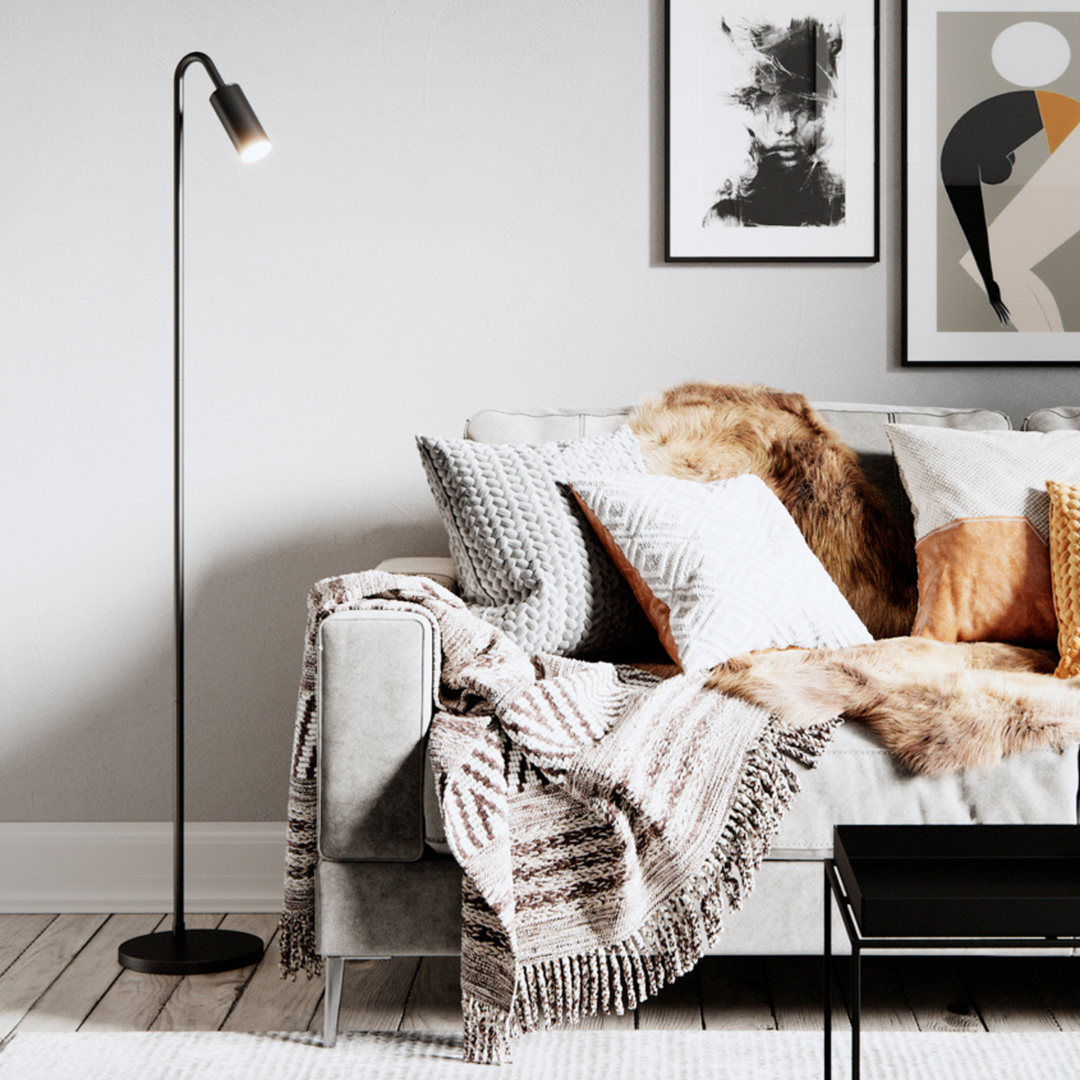 Curve gulvlampe-Gulvlamper-By Rydens-Matt gull-Brs-4100950-6503-Lightup.no