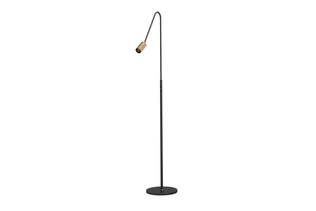 Decor F1 gulvlampe 7W 3000 Kelvin - Dimbar-Gulvlamper-Antidark-Svart / Messing-2-360-02-4-Lightup.no