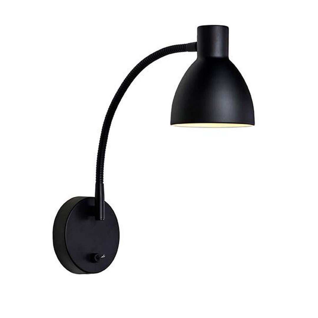 Dennis vegglampe med fleksibel arm-Vegglamper-Ms - belysning-Svart-9400048910-Lightup.no