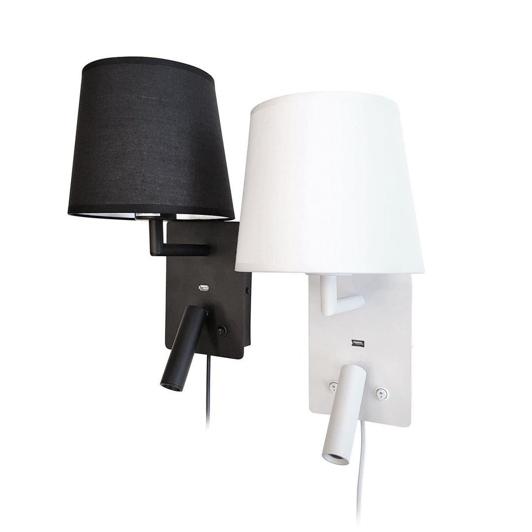 Denver vegglampe med USB - Svart-Vegglamper-Design by Grönlund-Svart-Lightup.no