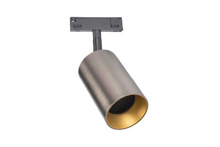 Designline Tube Pro komplett 1.9 meter spotskinne med 3 spotter GU10 - Svart/Titanium-Spotskinner 230V-Antidark-Svart-3-311-20-2+4-311-01-2+2-312-01-9+3-Lightup.no