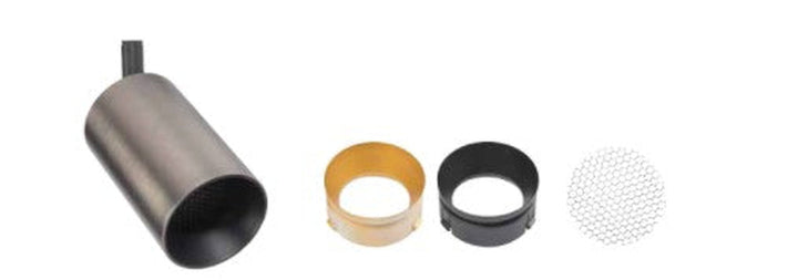 Designline Tube Pro komplett 1.9 meter spotskinne med 3 spotter GU10 - Svart/Titanium-Spotskinner 230V-Antidark-Svart-3-311-20-2+4-311-01-2+2-312-01-9+3-Lightup.no