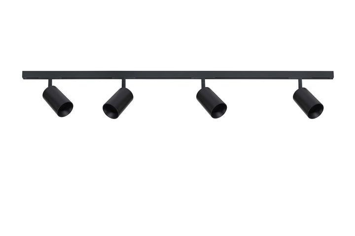 Designline Tube Pro komplett 1,9 meter spotskinne med 4 spotter GU10 - Svart - Lightup.no