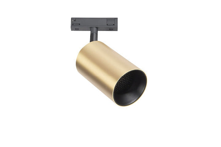 Designline Tube Pro komplett 1.9 meter spotskinne med 5 spotter GU10 - Svart/Messing-Spotskinner 230V-Antidark-Svart / Messing-3-311-20-2+4-311-01-2+2-312-01-4-5-Lightup.no