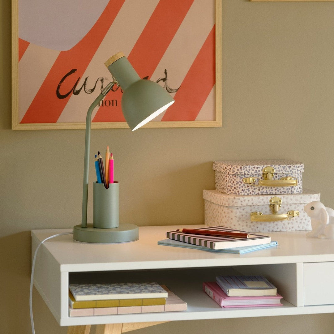Devon bordlampe-Bordlamper-Nordlux-Støvete grønn-2512405023-Lightup.no