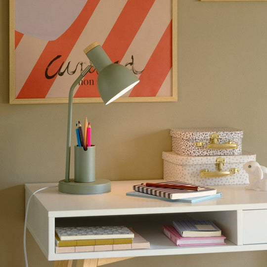 Devon bordlampe-Bordlamper-Nordlux-Støvete grønn-2512405023-Lightup.no
