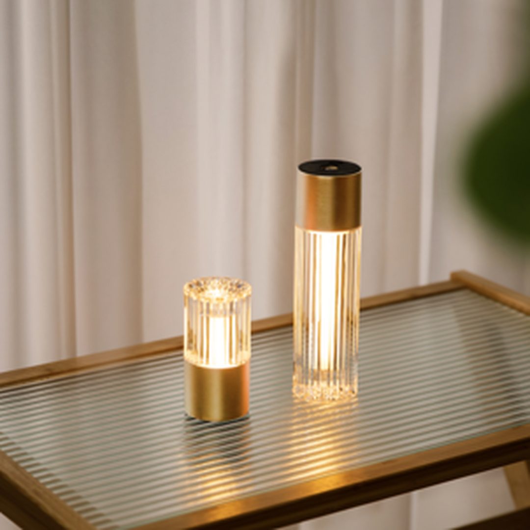Ding H10 oppladbar bordlampe 2200/2500/3000 Kelvin IP44 - Dimbar-Bordlamper-NorDesign-Matt messing-171511003-Lightup.no